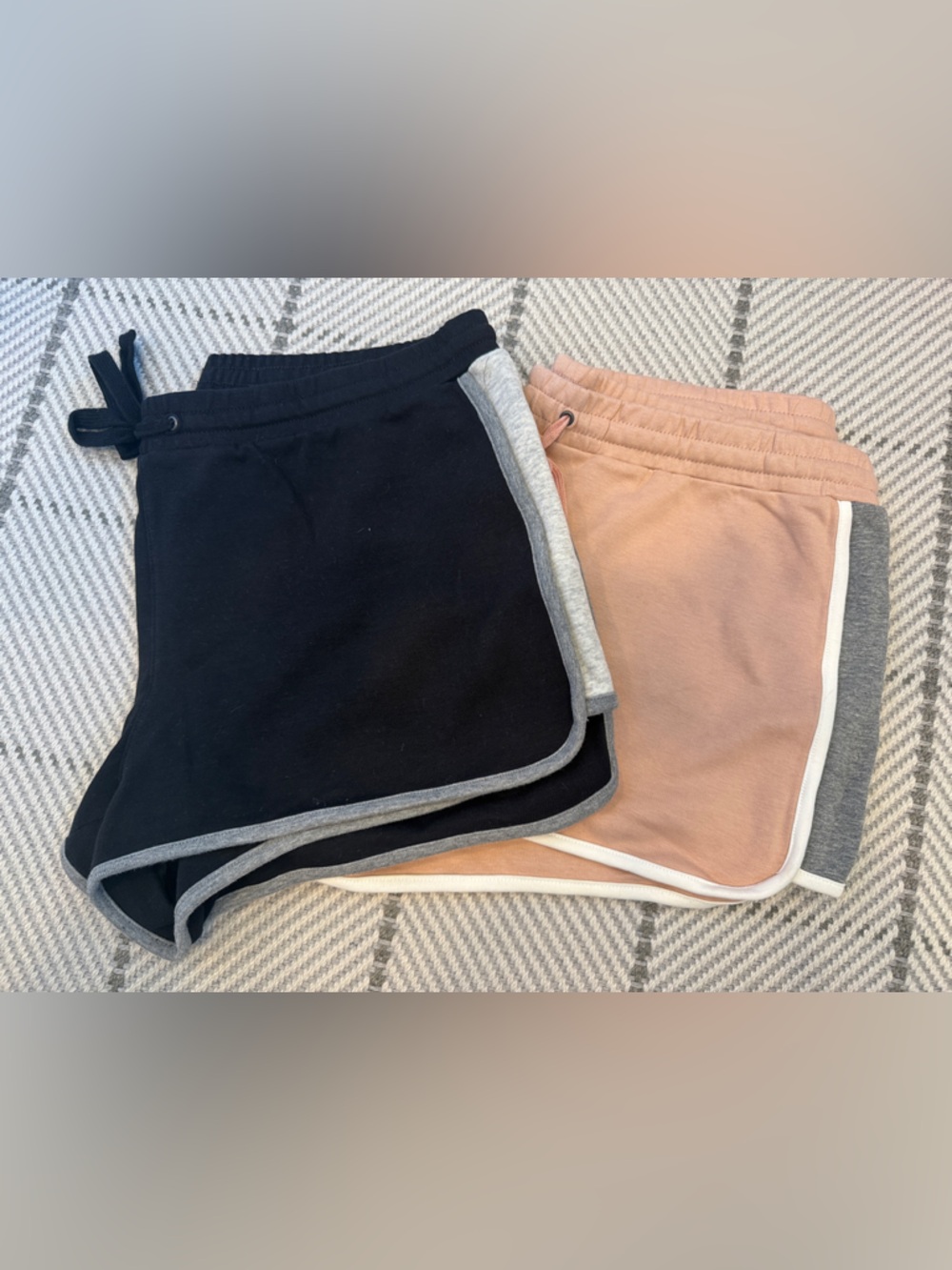 Madewell Black & Blush Athletic Shorts Duo